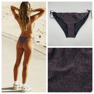 New! Free People x it’s now cool the gathered tie pant black lurex 1860